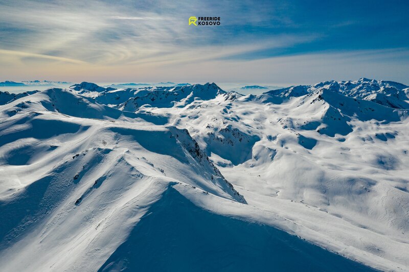 Wide open slopes in Bjeshka e Gacaferrit